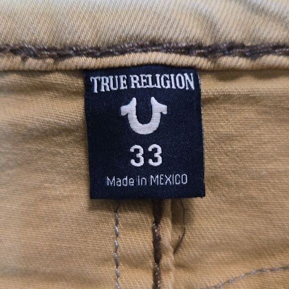 True Religion Geno Relaxed Slim Fit Rope Cable Stitch Jean Size 33 Cowboy Rodeo - Picture 4 of 16